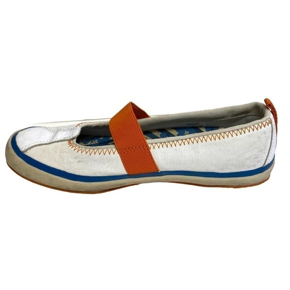 SEBAGO Skipper White Vibram Canvas Flats 7 - Picture 7 of 14